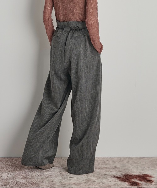 ヘリンボーンベルトタックパンツ（スラックス）｜THE YOn（ザヨン）の