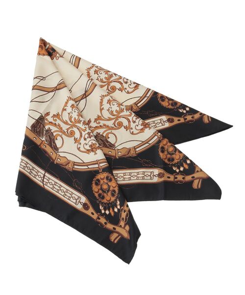 Green　Parks（グリーンパークス）の「・ベルトタッセルスカーフ 90×90（バンダナ/スカーフ・レディース・ブラック/ブルー・FREE）」の6枚目の写真