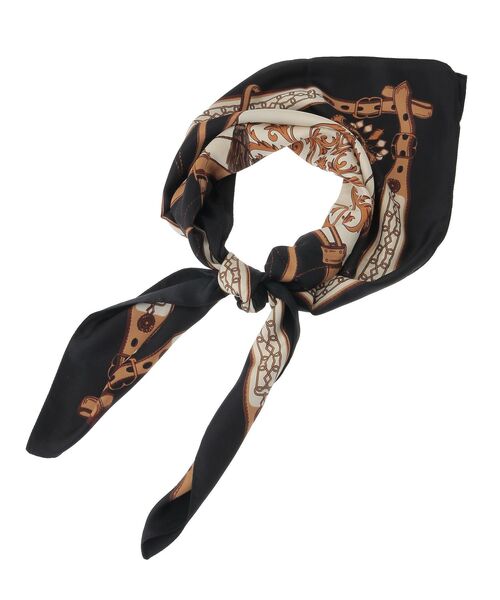 Green　Parks（グリーンパークス）の「・ベルトタッセルスカーフ 90×90（バンダナ/スカーフ・レディース・ブラック/ブルー・FREE）」の11枚目の写真