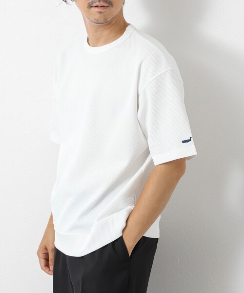 NOLLEY’S(ノーリーズ)の「【IRM】《吸水速乾/UVカット》超軽量ワッフル クジラT 25SS(Tシャツ/カットソー・メンズ・ホワイト/ベージュ/ネイビー・S/M/L/XL)」の9枚目の写真