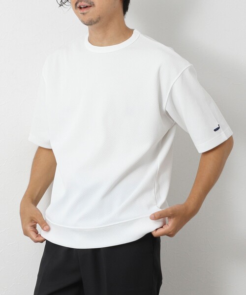 NOLLEY’S(ノーリーズ)の「【IRM】《吸水速乾/UVカット》超軽量ワッフル クジラT 25SS(Tシャツ/カットソー・メンズ・ホワイト/ベージュ/ネイビー・S/M/L/XL)」の8枚目の写真