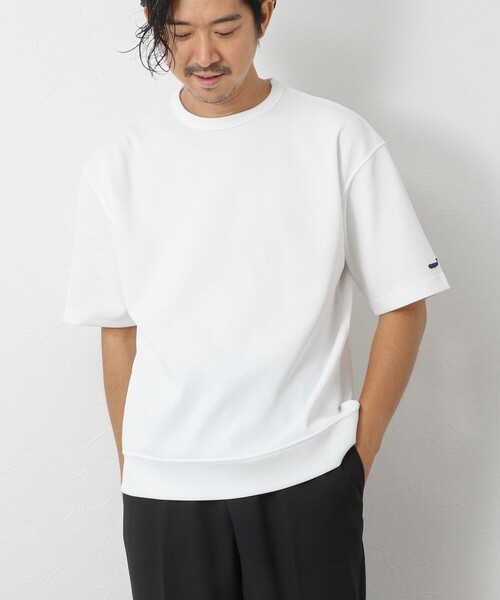 NOLLEY’S(ノーリーズ)の「【IRM】《吸水速乾/UVカット》超軽量ワッフル クジラT 25SS(Tシャツ/カットソー・メンズ・ホワイト/ベージュ/ネイビー・S/M/L/XL)」の7枚目の写真