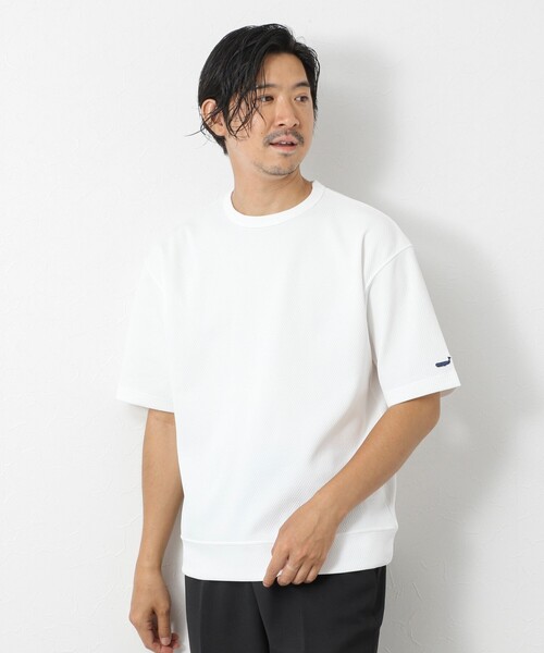 NOLLEY’S(ノーリーズ)の「【IRM】《吸水速乾/UVカット》超軽量ワッフル クジラT 25SS(Tシャツ/カットソー・メンズ・ホワイト/ベージュ/ネイビー・S/M/L/XL)」の4枚目の写真