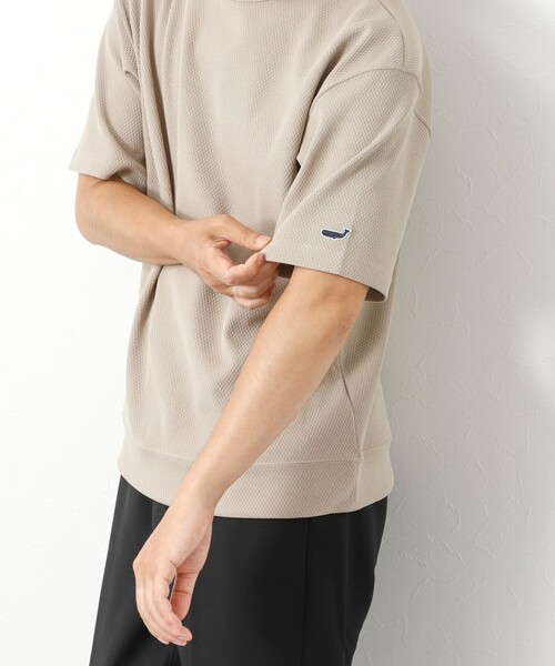 NOLLEY’S(ノーリーズ)の「【IRM】《吸水速乾/UVカット》超軽量ワッフル クジラT 25SS(Tシャツ/カットソー・メンズ・ホワイト/ベージュ/ネイビー・S/M/L/XL)」の12枚目の写真