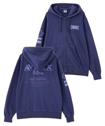 AVIREX(アヴィレックス)青ダブルジップパーカー 楽天市場】【ポイント10倍】アビレックス AVIREX パーカー