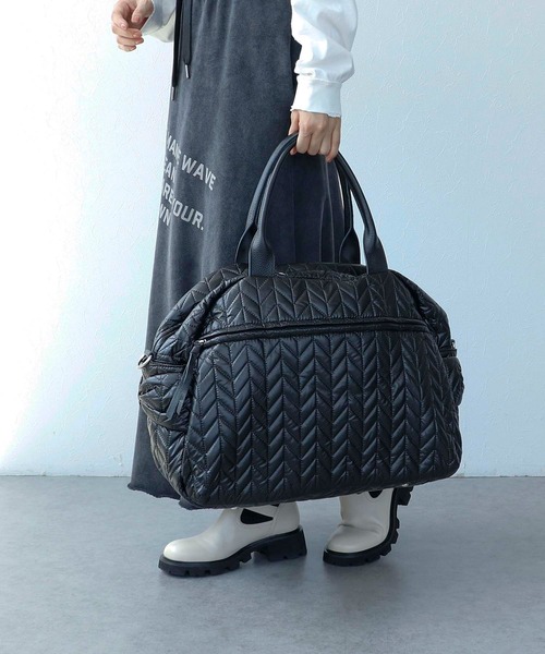 Cepica（セピカ）の「牛革×キルトBIGボストンバッグ（ボストンバッグ・レディース・シルバー/ブラック・FREE）」の17枚目の写真