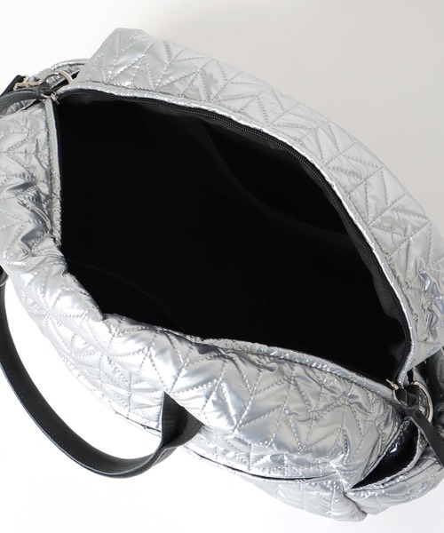 Cepica（セピカ）の「牛革×キルトBIGボストンバッグ（ボストンバッグ・レディース・シルバー/ブラック・FREE）」の5枚目の写真