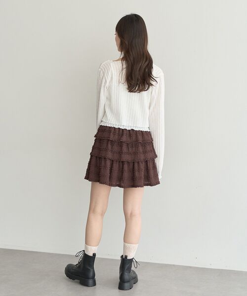 earth music&ecology（アースミュージックアンドエコロジー）の「フリフリミニスカート（スカート・レディース・アイボリー/ブラウン/ブラック・FREE）」の21枚目の写真