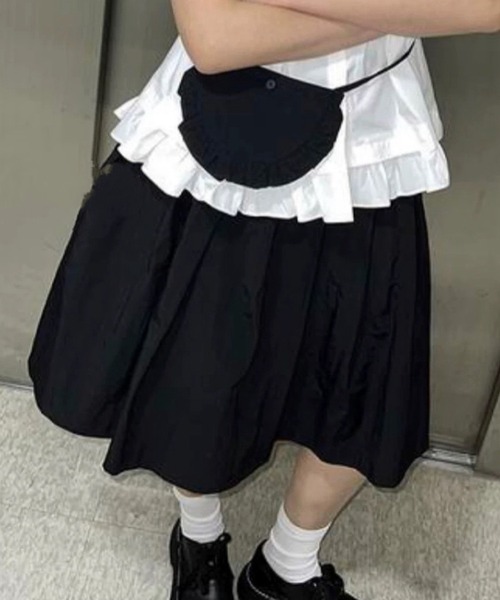 HALEY PESCA(ヘーリーペスカ)の「HALEY PESCA/【ウエストポーチ付き】ミディアム丈スカート(スカート・レディース・ホワイト/グレー/ブラック・FREE)」の3枚目の写真