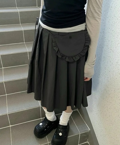 HALEY PESCA(ヘーリーペスカ)の「HALEY PESCA/【ウエストポーチ付き】ミディアム丈スカート(スカート・レディース・ホワイト/グレー/ブラック・FREE)」の18枚目の写真