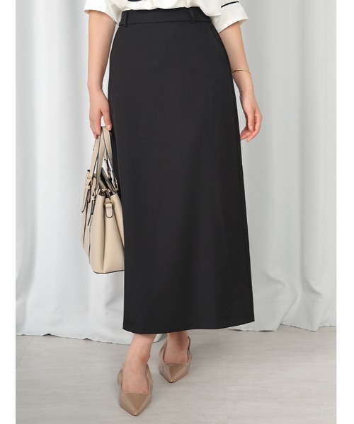 fifth（フィフス）の「【ベルト付き】ベーシックタイトロングスカート（スカート・レディース・ブラック/ベージュ・M）」の2枚目の写真