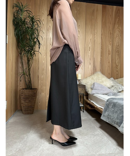 fifth（フィフス）の「【ベルト付き】ベーシックタイトロングスカート（スカート・レディース・ブラック/ベージュ・M）」の18枚目の写真