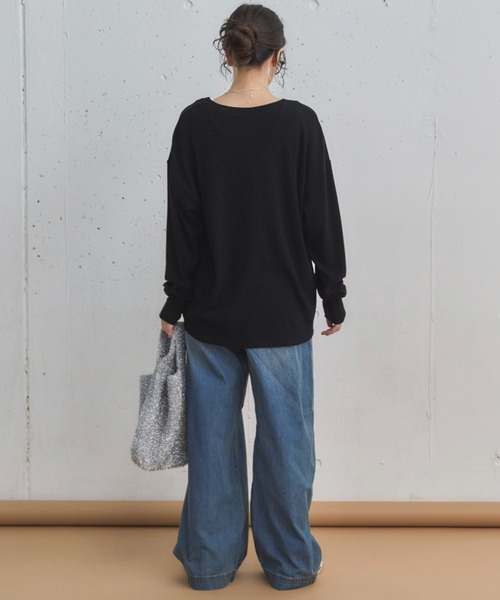 Doux archives（ドゥアルシーヴ）の「サイドベルトワイドデニムパンツ（デニムパンツ・レディース・ブルー/サックスブルー・36/38）」の14枚目の写真