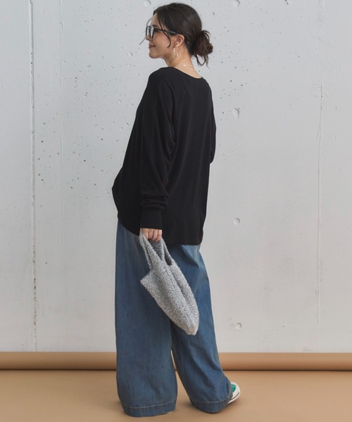 Doux archives（ドゥアルシーヴ）の「サイドベルトワイドデニムパンツ（デニムパンツ・レディース・ブルー/サックスブルー・36/38）」の15枚目の写真