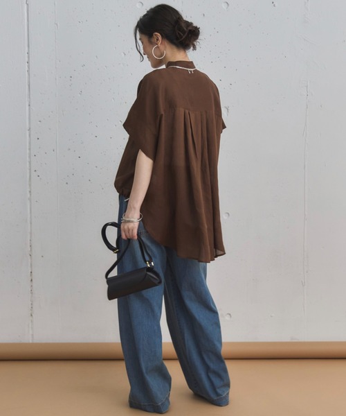 セール】サイドベルトワイドデニムパンツ（デニムパンツ）｜DOUX