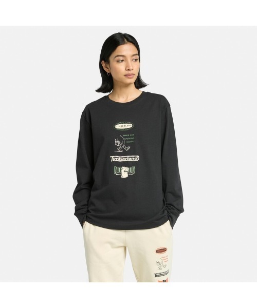 Timberland(ティンバーランド)の「長袖 "Made For Working" グラフィック Tシャツ メンズ(Tシャツ/カットソー・メンズ・ブラック・LARGE/MEDIUM/X-LARGE)」の1枚目の写真