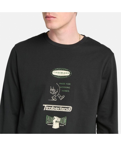Timberland(ティンバーランド)の「長袖 "Made For Working" グラフィック Tシャツ メンズ(Tシャツ/カットソー・メンズ・ブラック・LARGE/MEDIUM/X-LARGE)」の4枚目の写真