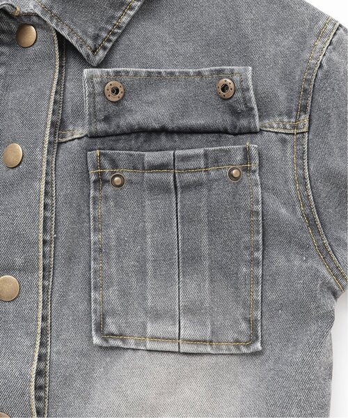 by LOVEiT（バイラビット）の「デニムジャケット（デニムジャケット・キッズ・ブルー/グレー・140cm/160cm/120cm/130cm/150cm）」の6枚目の写真