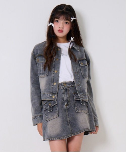 by LOVEiT（バイラビット）の「デニムジャケット（デニムジャケット・キッズ・ブルー/グレー・140cm/160cm/120cm/130cm/150cm）」の11枚目の写真