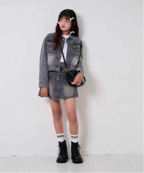 by LOVEiT（バイラビット）の「デニムジャケット（デニムジャケット・キッズ・ブルー/グレー・140cm/160cm/120cm/130cm/150cm）」の12枚目の写真