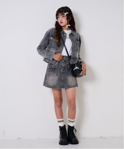 by LOVEiT（バイラビット）の「デニムジャケット（デニムジャケット・キッズ・ブルー/グレー・140cm/160cm/120cm/130cm/150cm）」の13枚目の写真