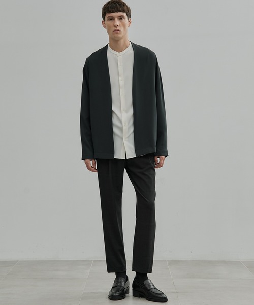 UNITED TOKYO（ユナイテッドトウキョウ）の「【FINAL SALE】Dry Air カーディガン　SETUP可｜軽量性｜伸縮性｜オフィスカジュアル｜ビジネス｜通勤（カーディガン/ボレロ・メンズ・ブラック/ダークグレー/ダークブラウン/オリーブ・1/3/2）」の9枚目の写真