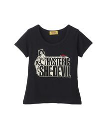 ヒステリックグラマー ファックガールプリントTシャツ　アイボリー HYSTERIC GLAMOUR（ヒステリックグラマー）の「VIXEN GIRL プリント T
