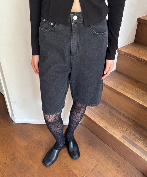 FUULLY STUDIO（フーリィーステューディオ）の「カラーシアーレースタイツ（タイツ/ストッキング・レディース・ベージュ/アイボリー/ブラック/ブルー・FREE）」の9枚目の写真