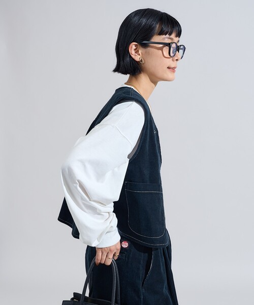 FREAK'S STORE(フリークスストア)の「RED KAP × FREAK'S STORE/レッドキャップ バッグギャザー コーデュロイベスト(ベスト・レディース・レンガ/ベージュ/ネイビー・フリ-)」の17枚目の写真
