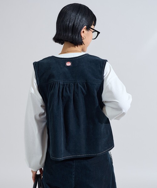 FREAK'S STORE(フリークスストア)の「RED KAP × FREAK'S STORE/レッドキャップ バッグギャザー コーデュロイベスト(ベスト・レディース・レンガ/ベージュ/ネイビー・フリ-)」の18枚目の写真