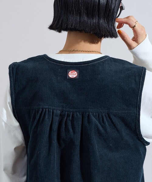 FREAK'S STORE(フリークスストア)の「RED KAP × FREAK'S STORE/レッドキャップ バッグギャザー コーデュロイベスト(ベスト・レディース・レンガ/ベージュ/ネイビー・フリ-)」の19枚目の写真
