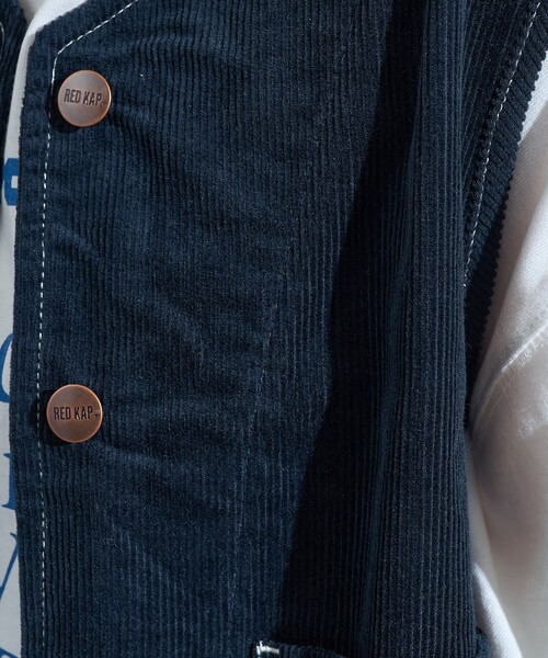 FREAK'S STORE(フリークスストア)の「RED KAP × FREAK'S STORE/レッドキャップ バッグギャザー コーデュロイベスト(ベスト・レディース・レンガ/ベージュ/ネイビー・フリ-)」の21枚目の写真