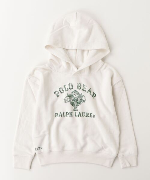 POLO RALPH LAUREN CHILDRENSWEAR(ポロ ラルフ ローレン チルドレンズウェア)の「Polo ベア フリース フーディ(パーカー・キッズ・ホワイト・3/6/4)」の2枚目の写真