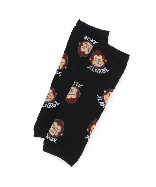 XLARGE KIDS（エクストララージキッズ）の「ファニーゴリラ総柄レッグウォーマー（その他ベビー用品・キッズ・ブラック/ホワイト・F）」の2枚目の写真