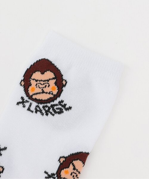 XLARGE KIDS（エクストララージキッズ）の「ファニーゴリラ総柄レッグウォーマー（その他ベビー用品・キッズ・ブラック/ホワイト・F）」の3枚目の写真
