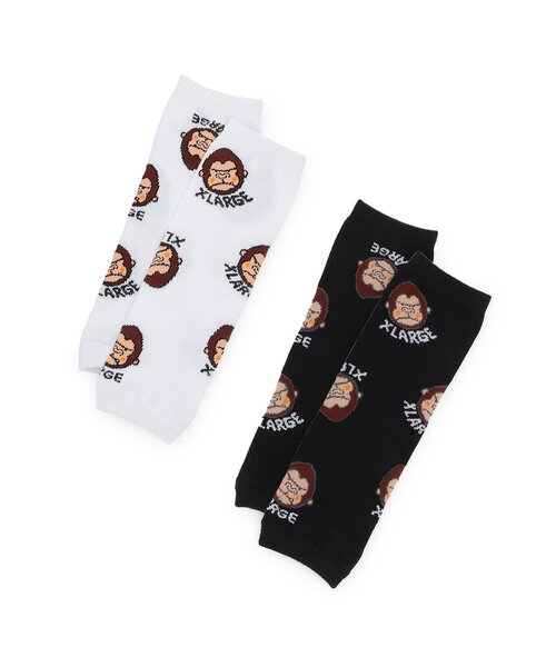 XLARGE KIDS（エクストララージキッズ）の「ファニーゴリラ総柄レッグウォーマー（その他ベビー用品・キッズ・ブラック/ホワイト・F）」の6枚目の写真
