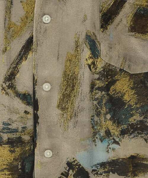 THE SHOP TK （ザ ショップ ティーケー ）の「アートプリントメッシュ半袖シャツ　【洗濯機OK】（シャツ/ブラウス・メンズ・ライトグレー系3/ベージュ系3・02/03/04）」の8枚目の写真