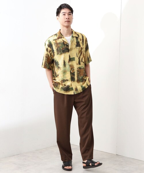 THE SHOP TK （ザ ショップ ティーケー ）の「アートプリントメッシュ半袖シャツ　【洗濯機OK】（シャツ/ブラウス・メンズ・ライトグレー系3/ベージュ系3・02/03/04）」の11枚目の写真