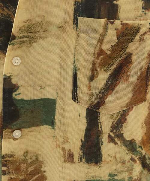 THE SHOP TK （ザ ショップ ティーケー ）の「アートプリントメッシュ半袖シャツ　【洗濯機OK】（シャツ/ブラウス・メンズ・ライトグレー系3/ベージュ系3・02/03/04）」の12枚目の写真