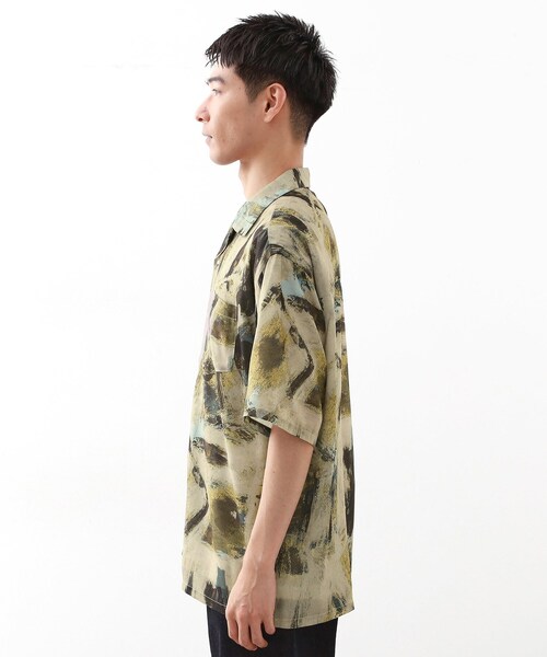 THE SHOP TK （ザ ショップ ティーケー ）の「アートプリントメッシュ半袖シャツ　【洗濯機OK】（シャツ/ブラウス・メンズ・ライトグレー系3/ベージュ系3・02/03/04）」の14枚目の写真