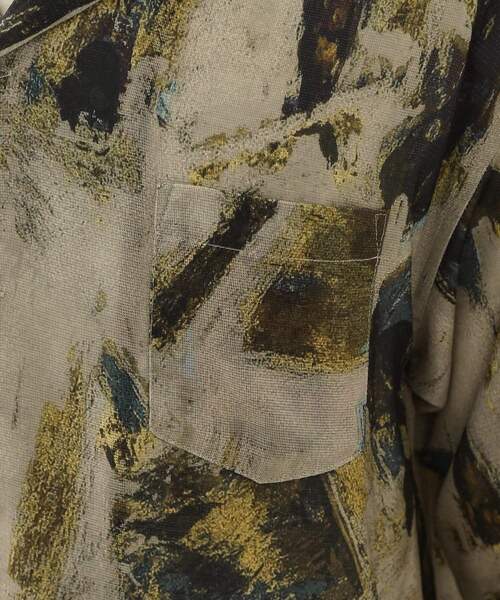 THE SHOP TK （ザ ショップ ティーケー ）の「アートプリントメッシュ半袖シャツ　【洗濯機OK】（シャツ/ブラウス・メンズ・ライトグレー系3/ベージュ系3・02/03/04）」の17枚目の写真