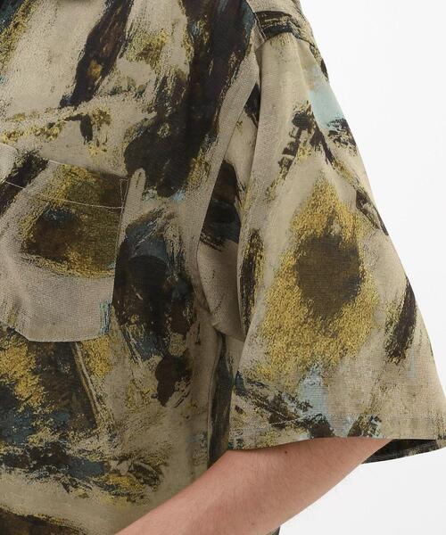 THE SHOP TK （ザ ショップ ティーケー ）の「アートプリントメッシュ半袖シャツ　【洗濯機OK】（シャツ/ブラウス・メンズ・ライトグレー系3/ベージュ系3・02/03/04）」の18枚目の写真