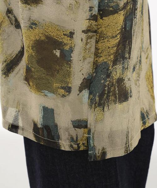 THE SHOP TK （ザ ショップ ティーケー ）の「アートプリントメッシュ半袖シャツ　【洗濯機OK】（シャツ/ブラウス・メンズ・ライトグレー系3/ベージュ系3・02/03/04）」の3枚目の写真