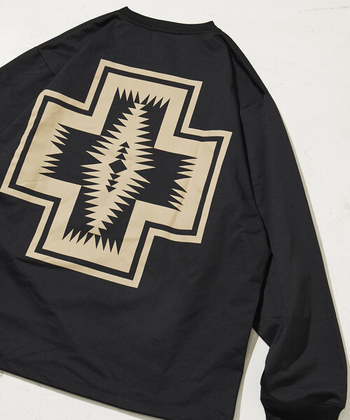 PENDLETON(ペンドルトン)の「PENDLETON/ペンドルトン 別注 バックプリント スピンドルロンT/カルキュロ素材/吸汗速乾/軽量/ドライタッチ(Tシャツ/カットソー・メンズ・オフホワイト/オリーブ/ブラック・LARGE/MEDIUM)」の2枚目の写真
