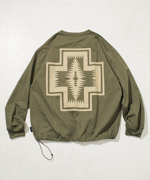 PENDLETON(ペンドルトン)の「PENDLETON/ペンドルトン 別注 バックプリント スピンドルロンT/カルキュロ素材/吸汗速乾/軽量/ドライタッチ(Tシャツ/カットソー・メンズ・オフホワイト/オリーブ/ブラック・LARGE/MEDIUM)」の14枚目の写真