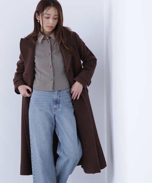 ◇ビッグカラーダブルチェスターコート（チェスターコート