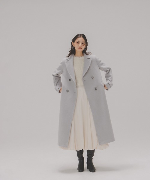 美品 ナチュラルビューティーベーシック ファブリカ ロングコート ウールコート NATURAL BEAUTY BASIC（ナチュラルビューティーベーシック）の