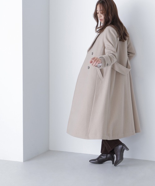【試着のみ】ビッグカラーダブルチェスターコートMナチュラルビューティーベーシック ビッグカラーダブルチェスターコート | NATURAL BEAUTY BASIC