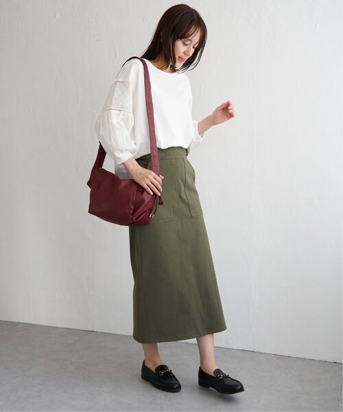 ikka(イッカ)の「GOKU楽Iラインタイトスカート(スカート・レディース・ブラック/ベージュ/ネイビー/ダークオリーブ・S/L/M)」の22枚目の写真