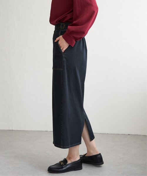 ikka(イッカ)の「GOKU楽Iラインタイトスカート(スカート・レディース・ブラック/ベージュ/ネイビー/ダークオリーブ・S/L/M)」の17枚目の写真